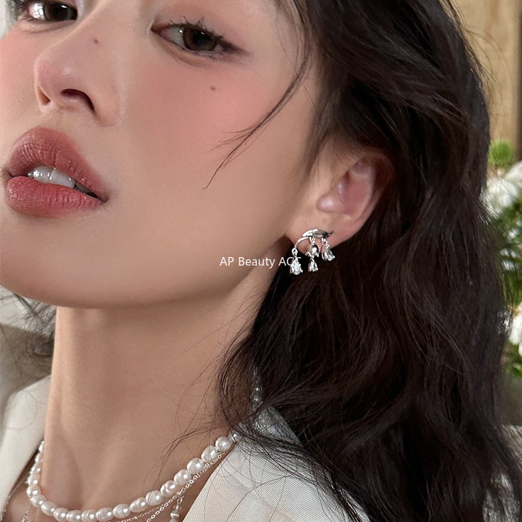 C廠-森系小香風鈴蘭花耳釘女精緻小清新氣質高級清冷感耳環冷淡風耳飾「EH-4123」25.11-2