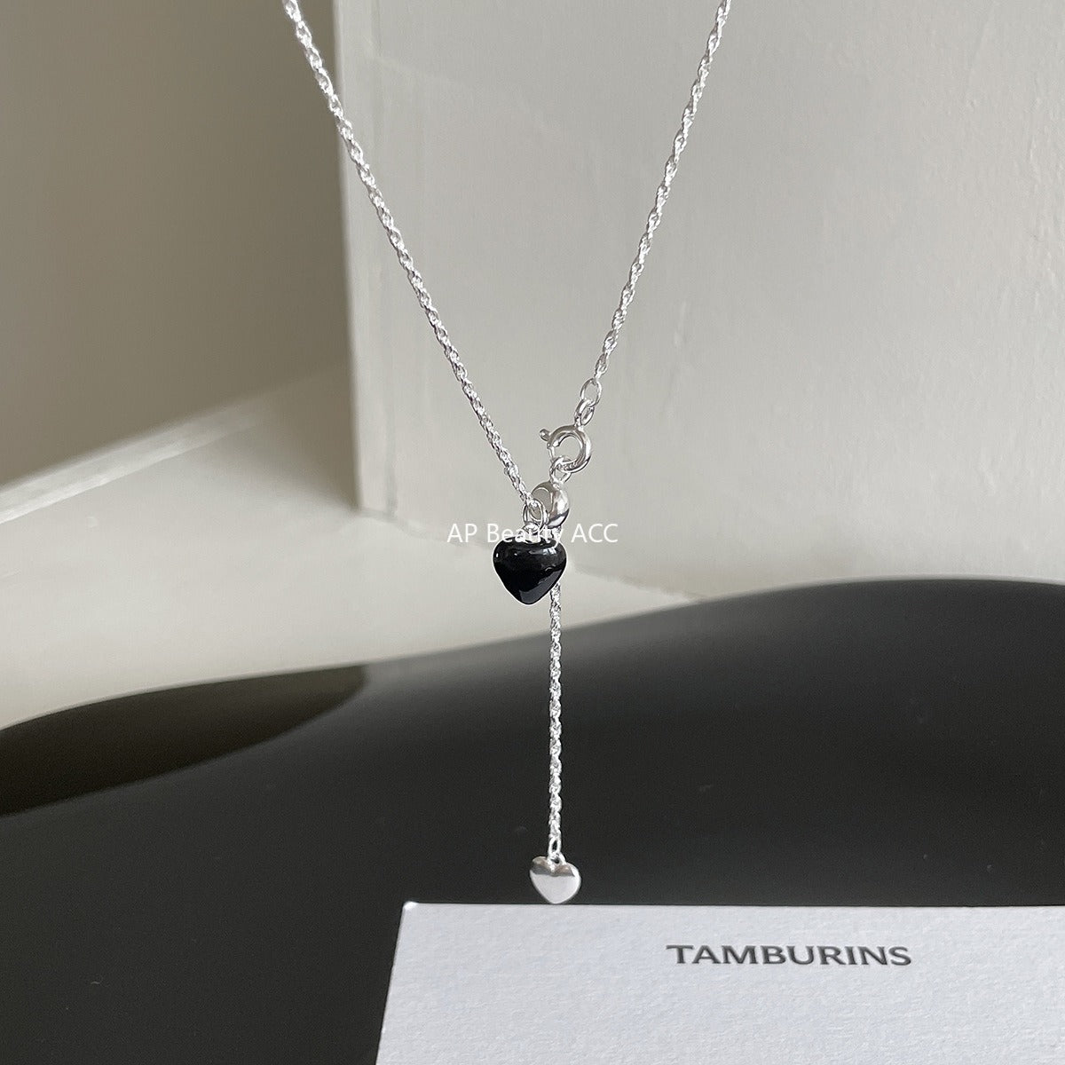 C廠-925純銀韓版抽拉式愛心吊墜項鍊女ins風簡約百搭OL通勤日常鎖骨鏈「XL-1222」25.11-1