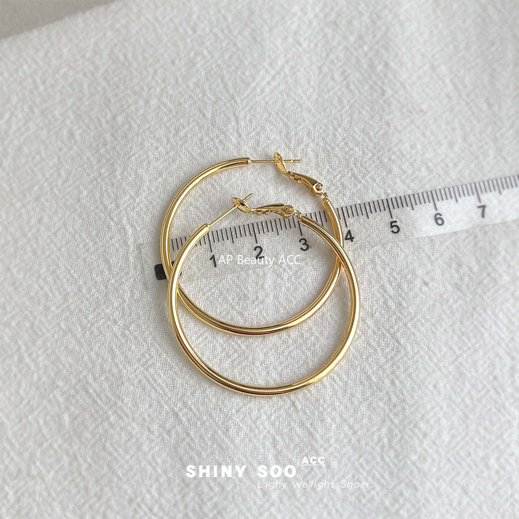 A廠-極簡主義時尚高級感簡約圓圈大耳環個性小眾ins冷淡風耳飾女 工廠「7120-7131」25.11-3