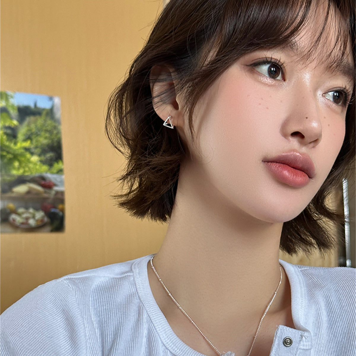 C廠-新款幾何鏤空方塊耳釘女簡約氣質時尚銀針耳環女高級感冷淡風耳飾「EH-3966」25.08-5