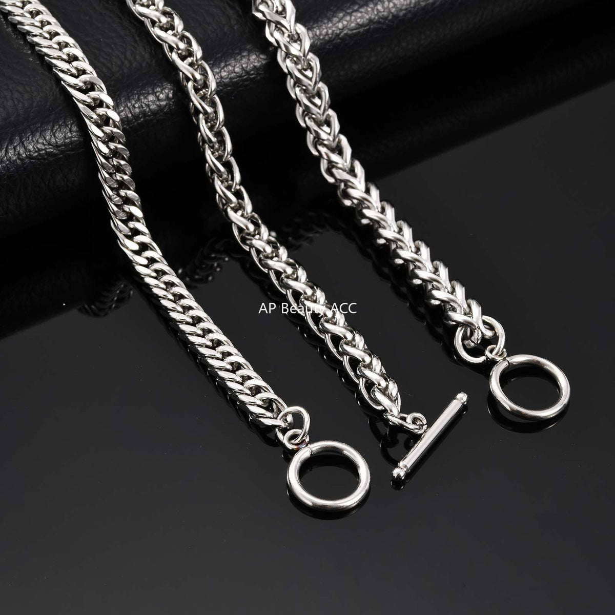 G廠-不鏽鋼酷帥古巴鏈簡約冷淡風單層龍骨鏈OT扣日常疊戴手鍊「BR-1749」25.12-1