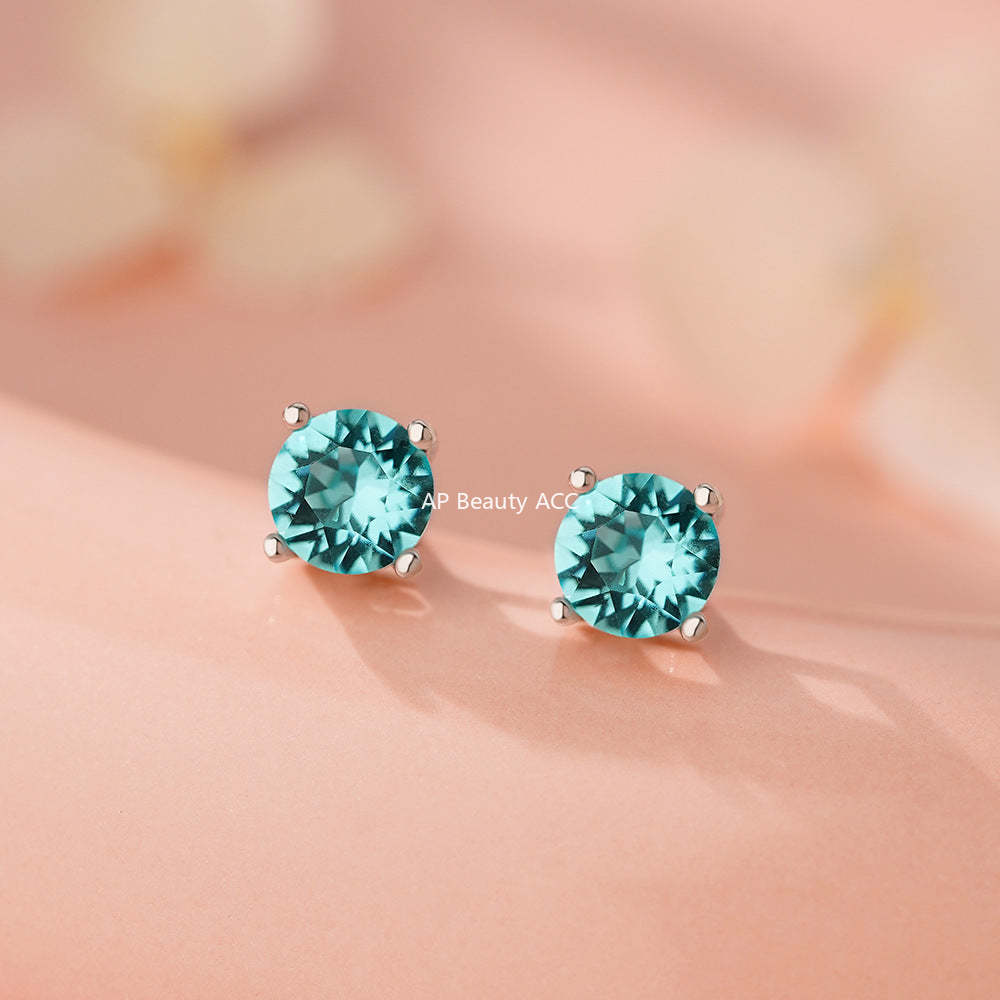 D廠-足銀S999小清新施華洛鋯石耳環女高級感多巴胺新款爆款耳飾「YC8779E_1」25.12-2