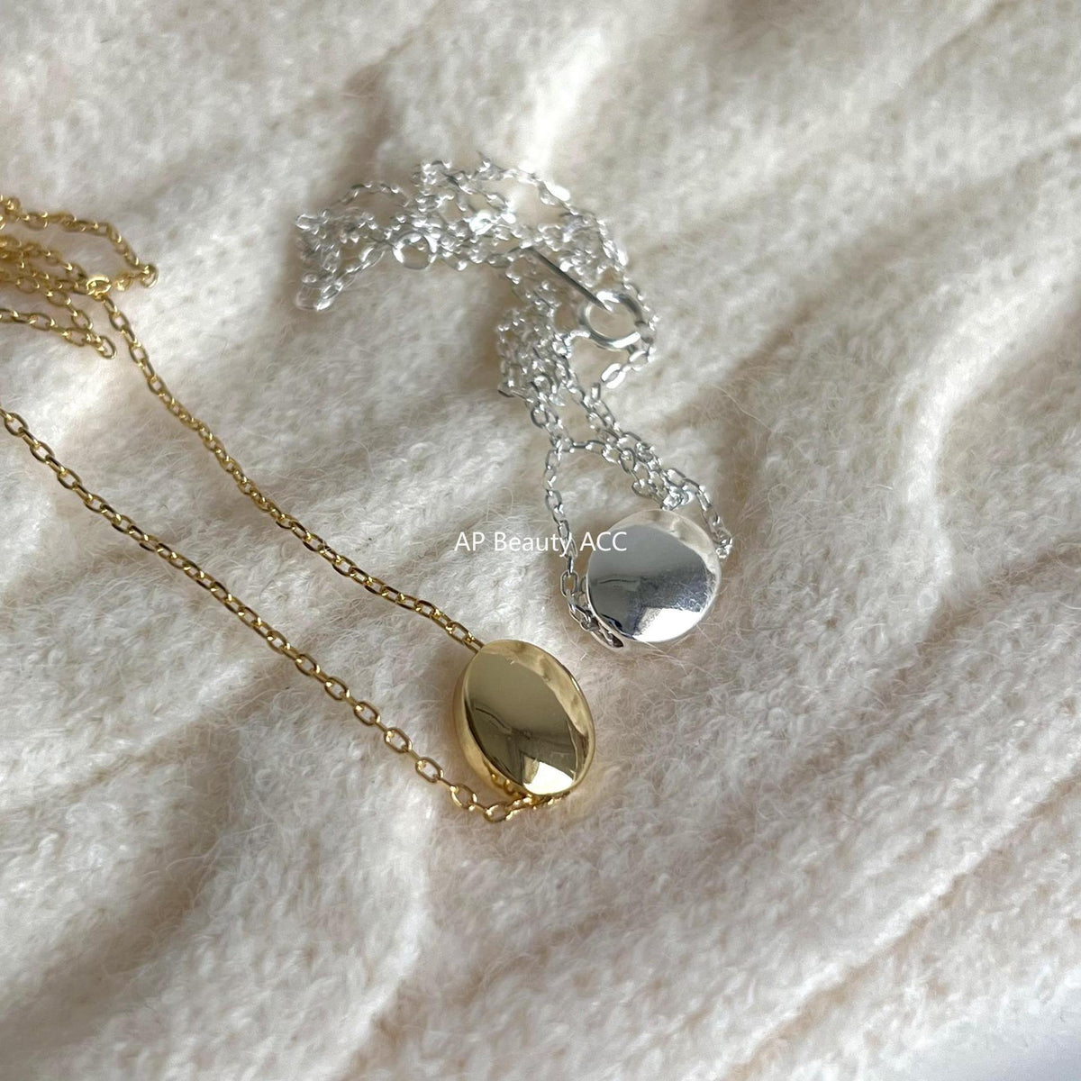 F廠-韓國韓版簡約銀飾 925純銀項鍊 小豆丁個性設計款項鍊「B1002」25.12-1