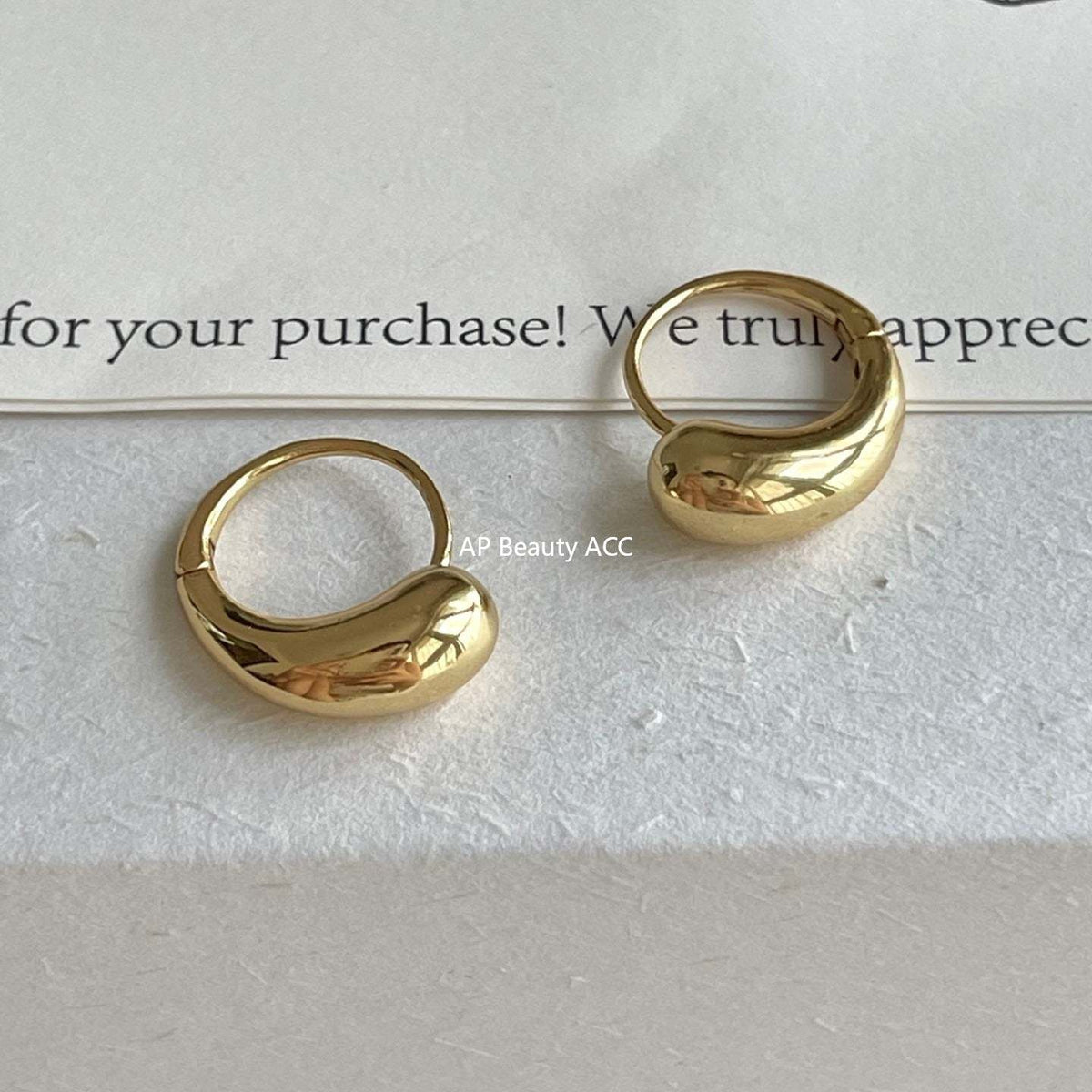 F廠-韓國韓版925純銀水滴耳扣耳釘簡約氣質百搭ins風耳飾「C1416」25.11-1