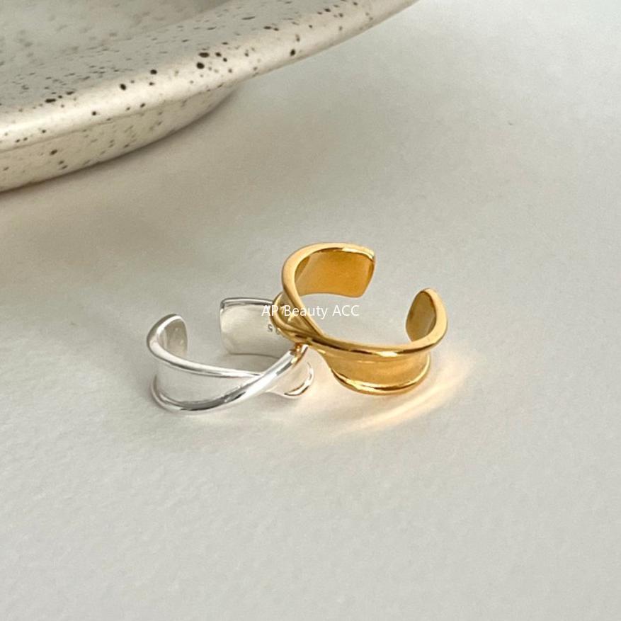 F廠-韓國韓版飾品925純銀戒指網紅不規則折疊戒指指環首飾時尚「J1797」25.11-2