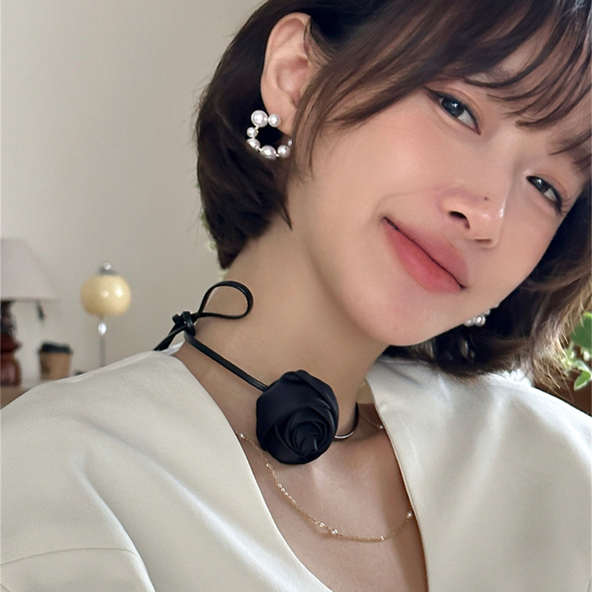 C廠-小眾設計感法式chic大小珍珠耳釘女小清新超仙氣質百搭銀針耳扣「EH-3979」25.10-1