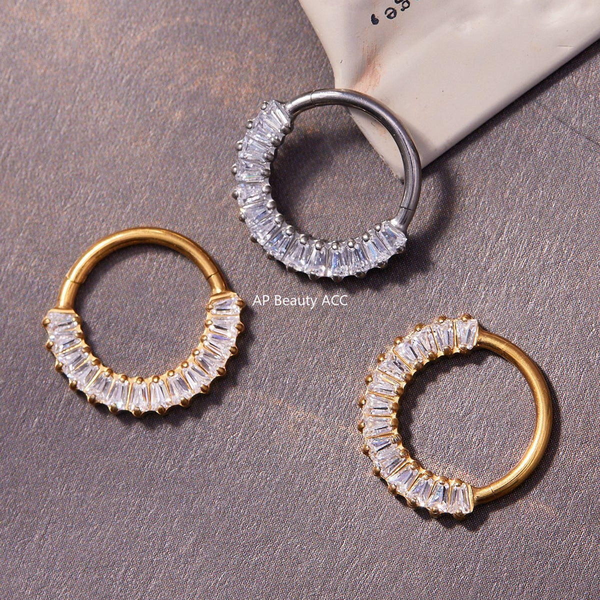 B廠-鈦合金鑲嵌5A鋯石鼻環歐美甜酷辣妹穿刺鼻環潮人時尚無縫環「T001」25.11-2