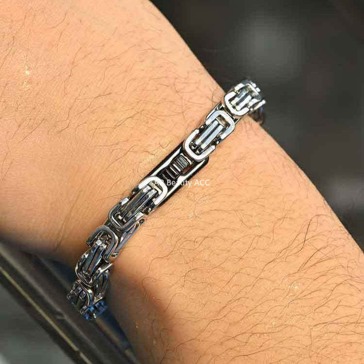 G廠-不鏽鋼單個日字配件拜佔庭鏈手鍊「BR-2701」25.10-5