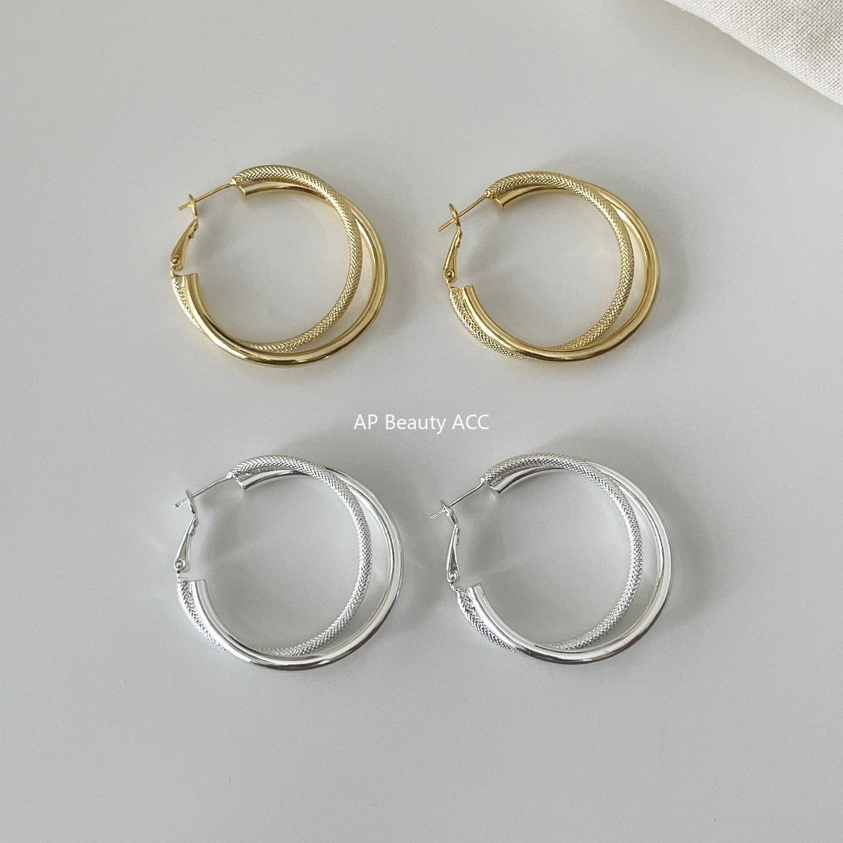 C廠-極簡高級感大耳圈女2025新款爆款時尚百搭耳環簡約小眾設計感耳飾「EH-4033」25.11-1