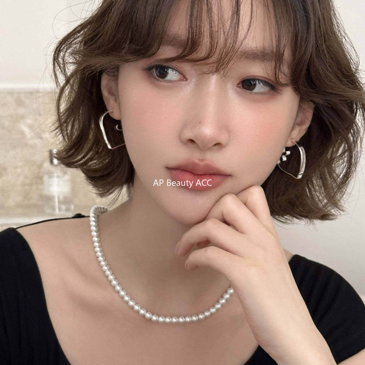 C廠-法式復古簡約愛心耳釘女小眾設計感百搭高級銀針耳環甜美秋冬耳圈「EH-4304」25.11-4