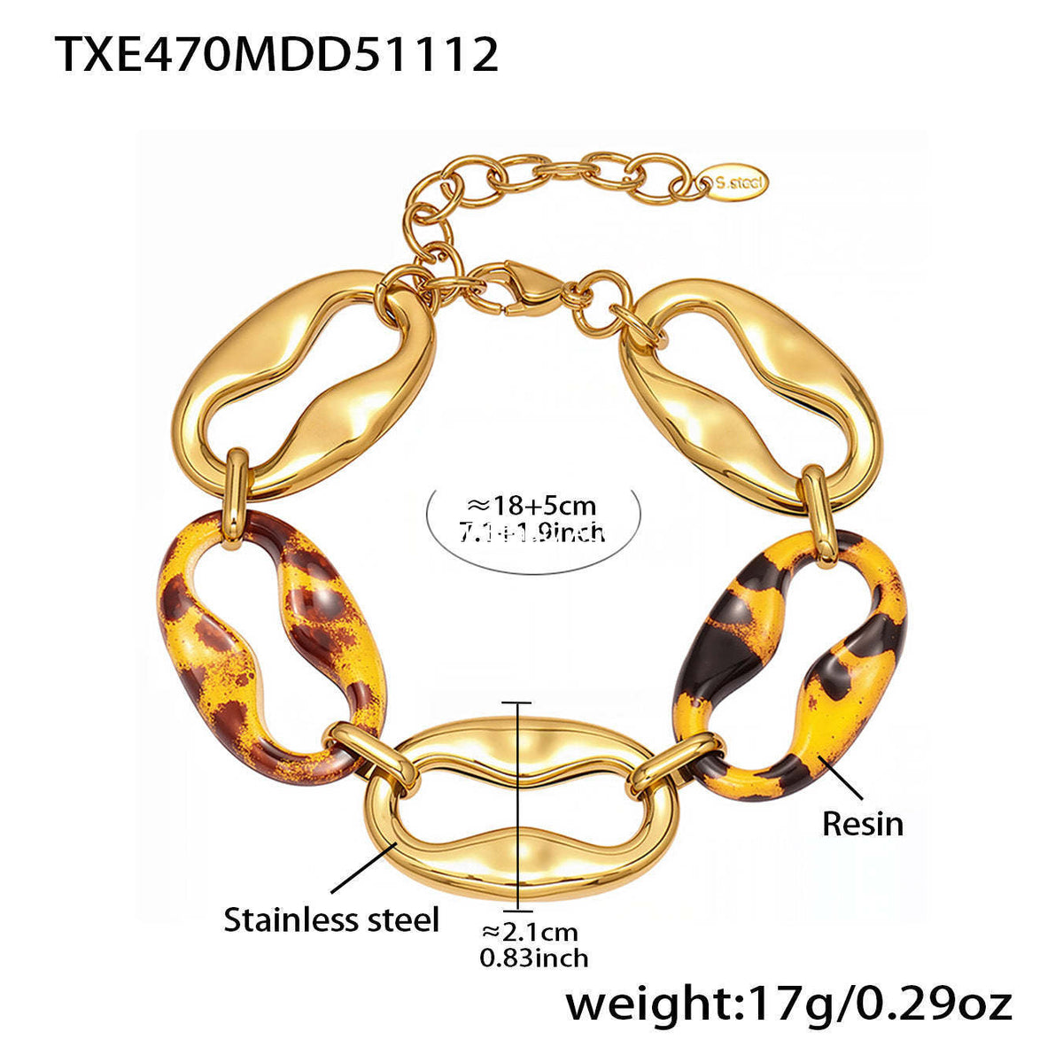 B廠-中古vintage耳飾設計感不鏽鋼幾何樹脂耳環項鍊手鍊套裝女「TXP470」25.11-3