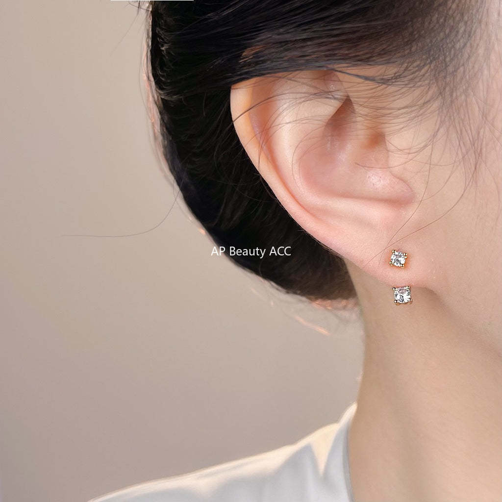 A廠-一款兩戴時尚高級感簡約輕奢風925銀針通勤百搭新款耳飾工廠 耳釘「7184」25.12-2