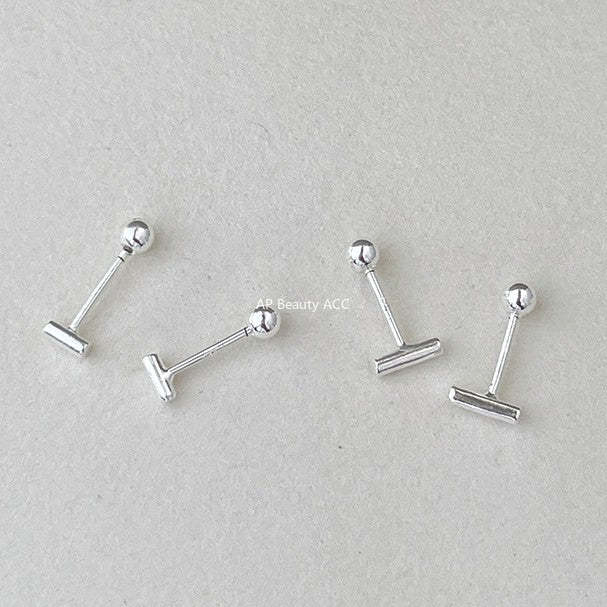 C廠-925純銀極簡日常幾何小方塊耳釘女百搭高級感養耳洞耳環秋冬耳飾「EH-4187」25.12-3