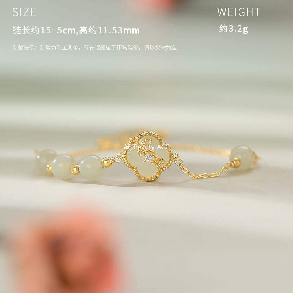 D廠-原創純銀S925何其有幸銀杏葉項鍊溫柔輕奢個性耳環小眾手鍊批發「YC9194E_1 YC4558SL_1 YC2030N_1」25.12-1