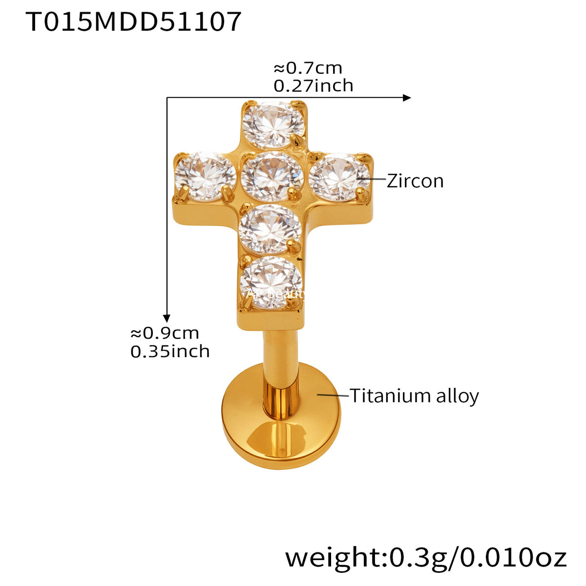 B廠-撒旦的孩子美人魚穿刺唇釘女鈦合釘甜酷辣妹唇環鈦合金飾品「T009」25.11-2