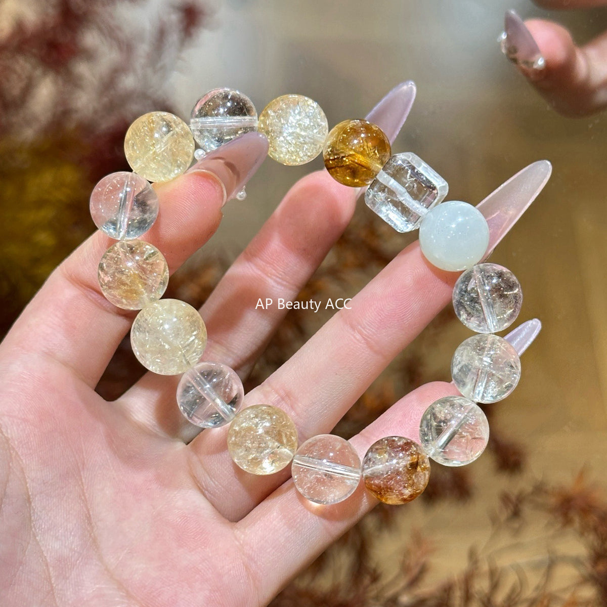 AS廠-天然水晶DIY五行金木水火土原創設計手鍊手串百搭爆款批髮「l2975-79」25.11-2