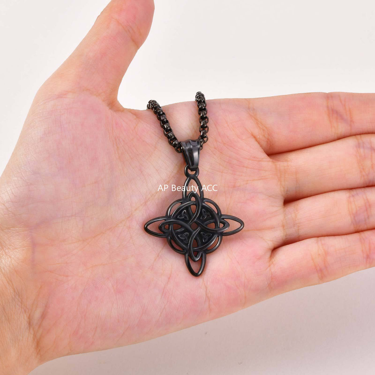 G廠-飾品男士INS 風不鏽鋼凱爾特結吊墜項鍊歐美跨境「PN-1945」25.10-5