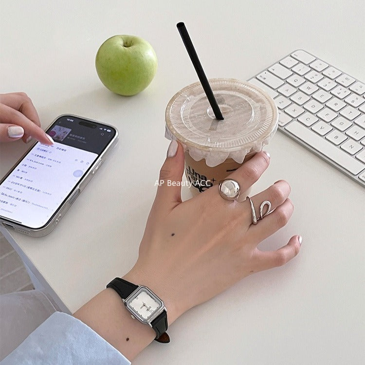 C廠-法式風格光面戒指女ins冷淡風時尚高級感誇張食指戒小眾設計指環「JZ-0721」25.11-1