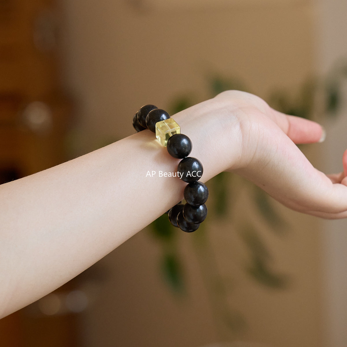 AS廠-天然息肌丸合香珠手串古法安神中藥香男款百搭黃水晶方糖手串批發「151X484」25.10-3