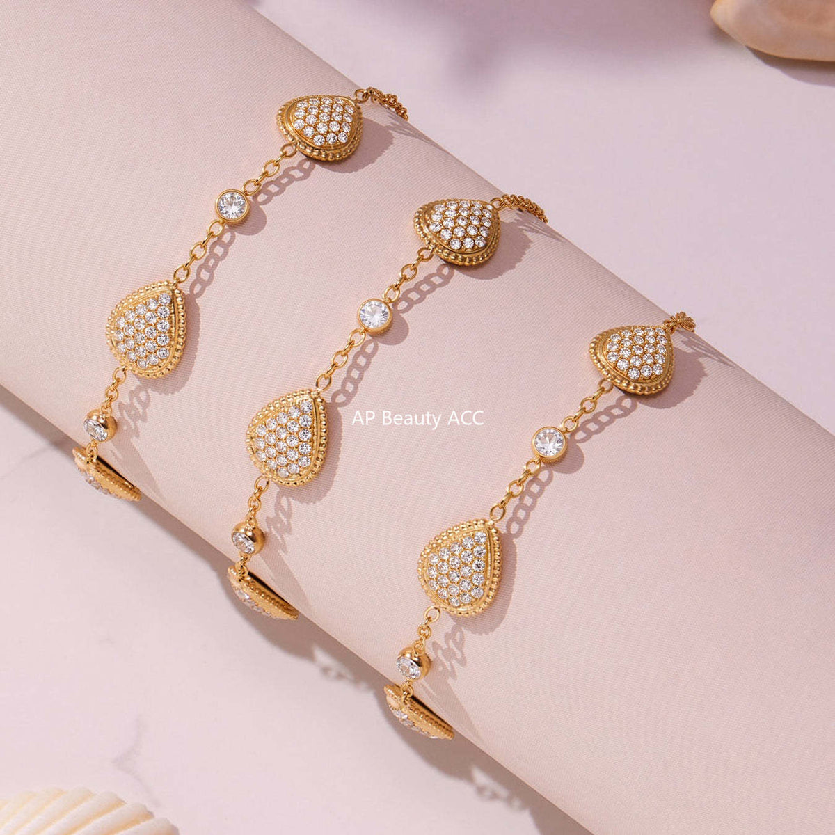 B廠-超閃5A鋯石蜜蜂昆蟲DIY多吊墜手鍊可愛櫻桃不鏽鋼材質飾品「E130-E160」25.10-5