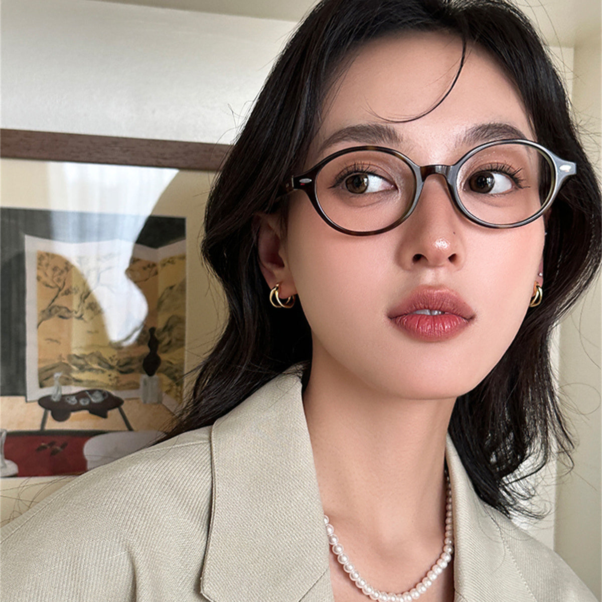 C廠-歐美復古氣質雙層疊戴風銀針耳環簡約小眾爆款耳飾輕奢高級感耳扣「EH-3779」25.09-1