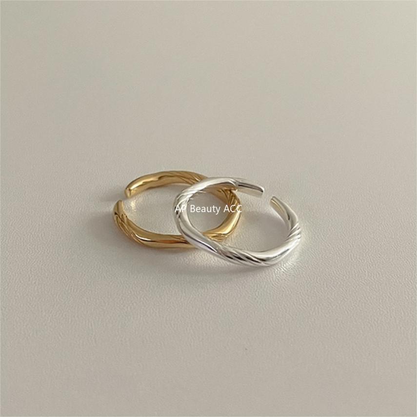 F廠-韓版飾品925純銀扭線戒指個性氣質百搭小紅書INS戒指指環「J1915」25.10-5