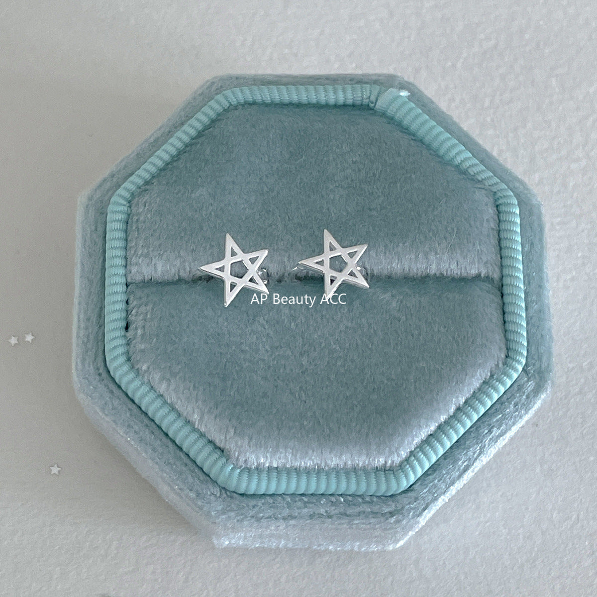 C廠-韓系時尚鏤空星星耳環女日常簡約高級感銀針耳圈輕奢小眾百搭耳飾「EH-4182」25.10-3