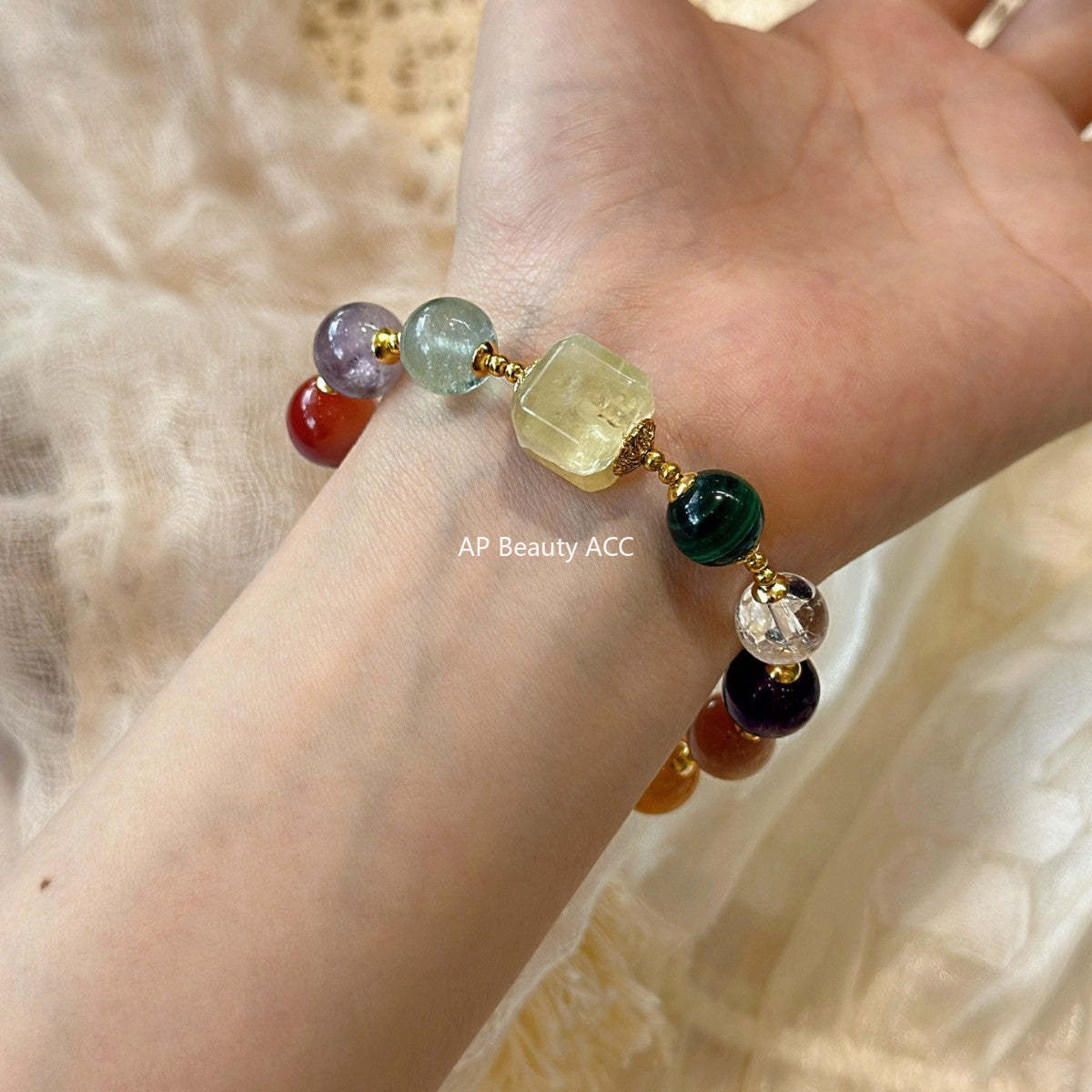 AS廠-天然水晶多寶手鍊女款多寶手串送人禮物新中式生日禮物送女友「l2933」25.10-5