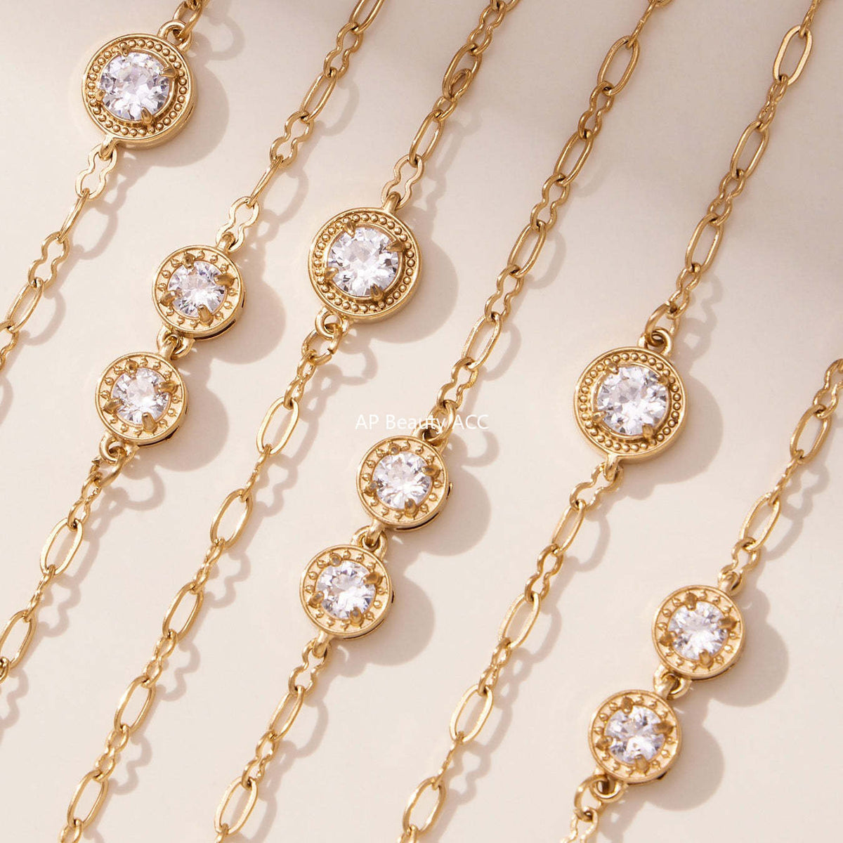 B廠-法式秋冬超閃爪鑽5A鋯石長款毛衣鏈不鏽鋼鍍18k真金不掉色「M083」25.11-3