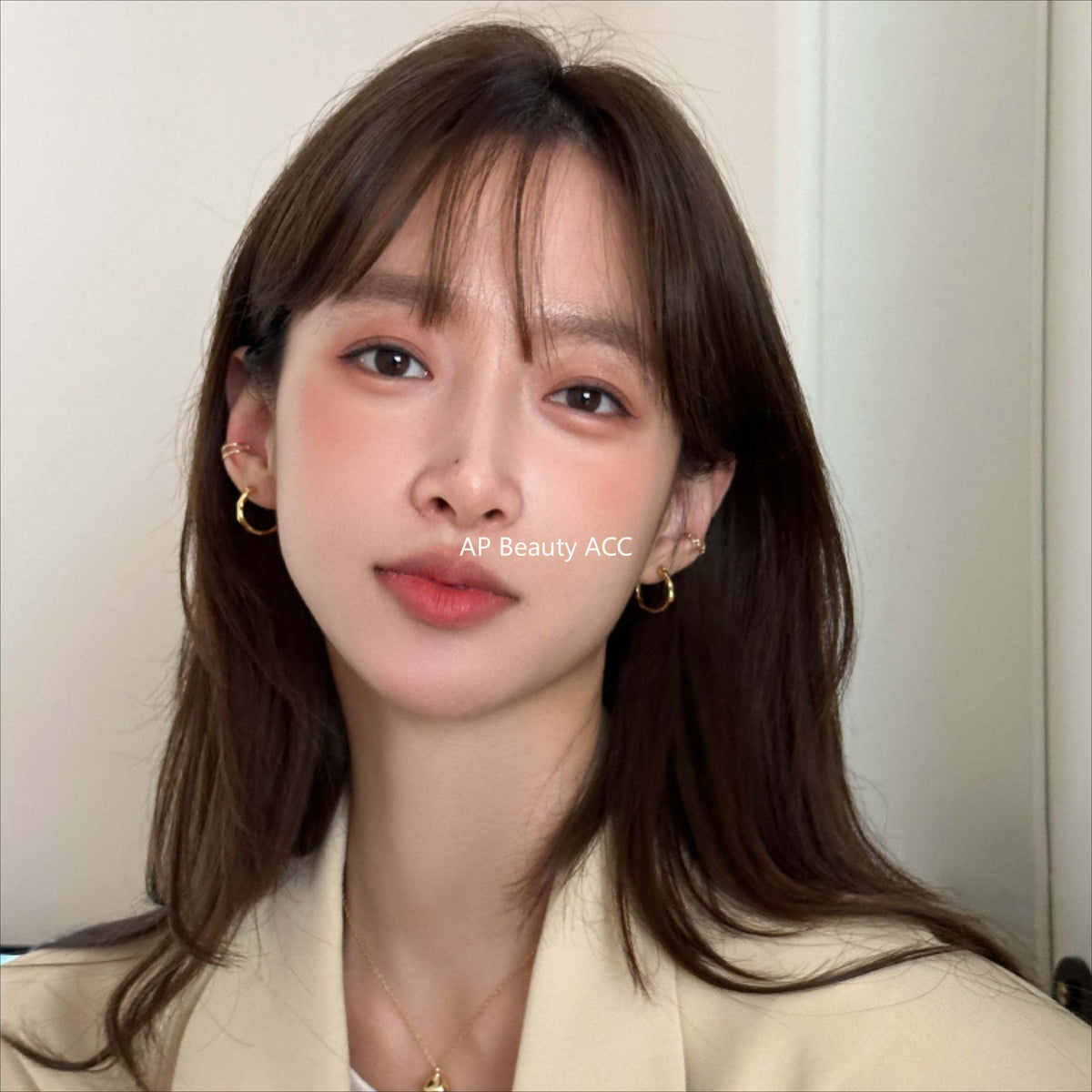 C廠-925銀針規則素圈耳環直針耳圈耳小眾設計高級感耳釘耳飾女「EH-1754.SJ」25.12-3