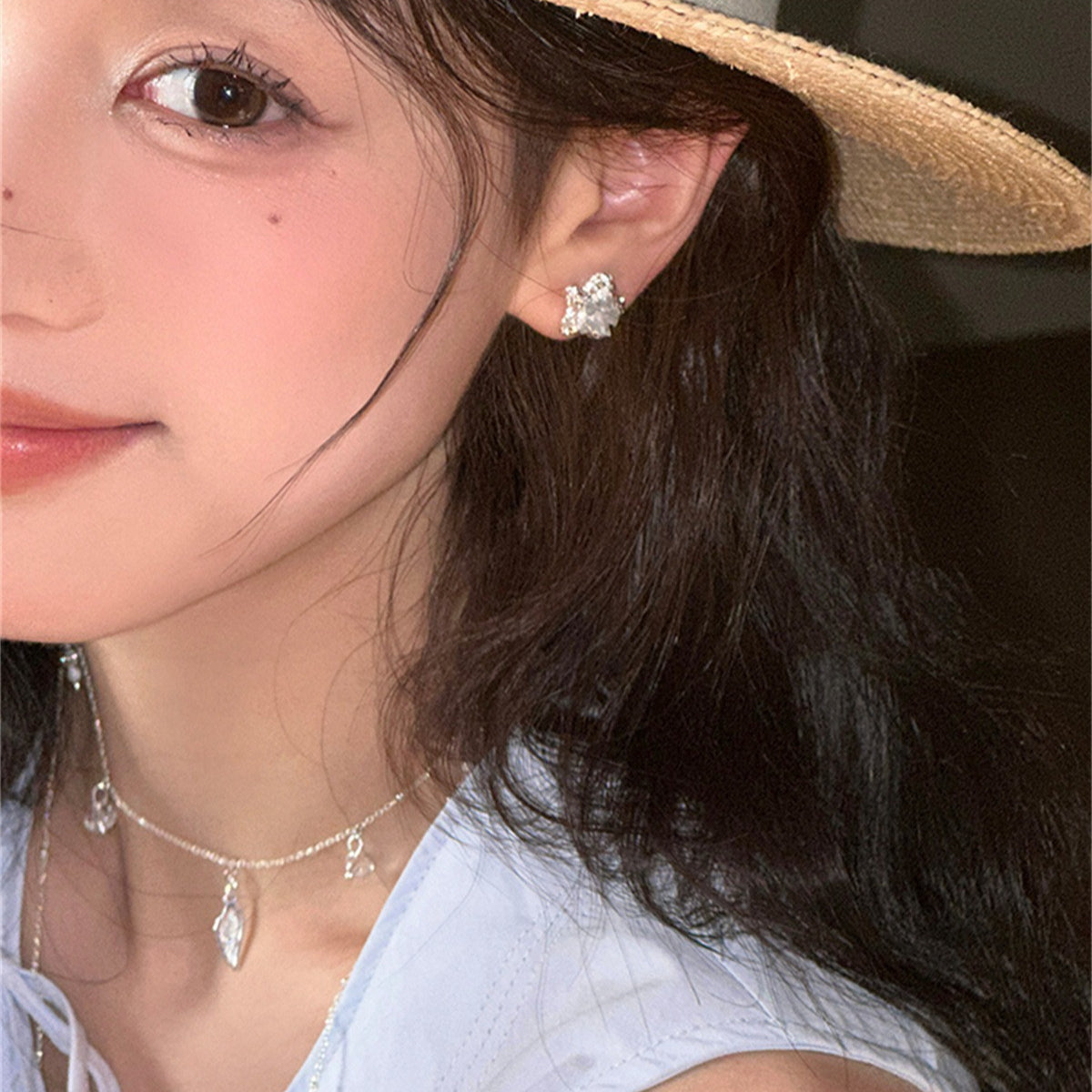 C廠-小清新日常百搭星星耳釘女精緻甜美超仙清冷感耳環輕奢高級感耳飾「EH-4149」25.09-4