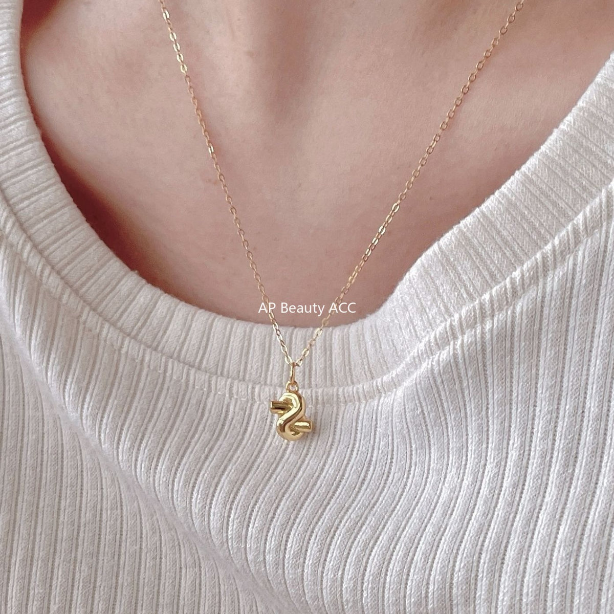 F廠-韓國韓版925純銀打結愛心項鍊簡約氣質ins網紅小紅書項鍊「B1380」25.11-1