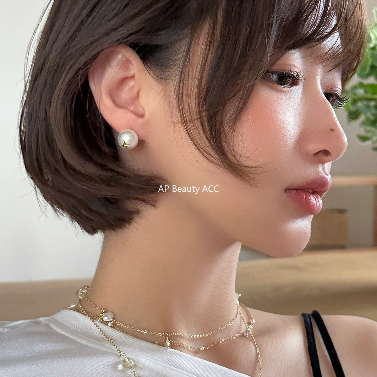 C廠-日系甜美珍珠耳釘女輕奢溫婉氣質高級感星星銀針耳環精緻百搭耳飾「EH-3997」25.10-2