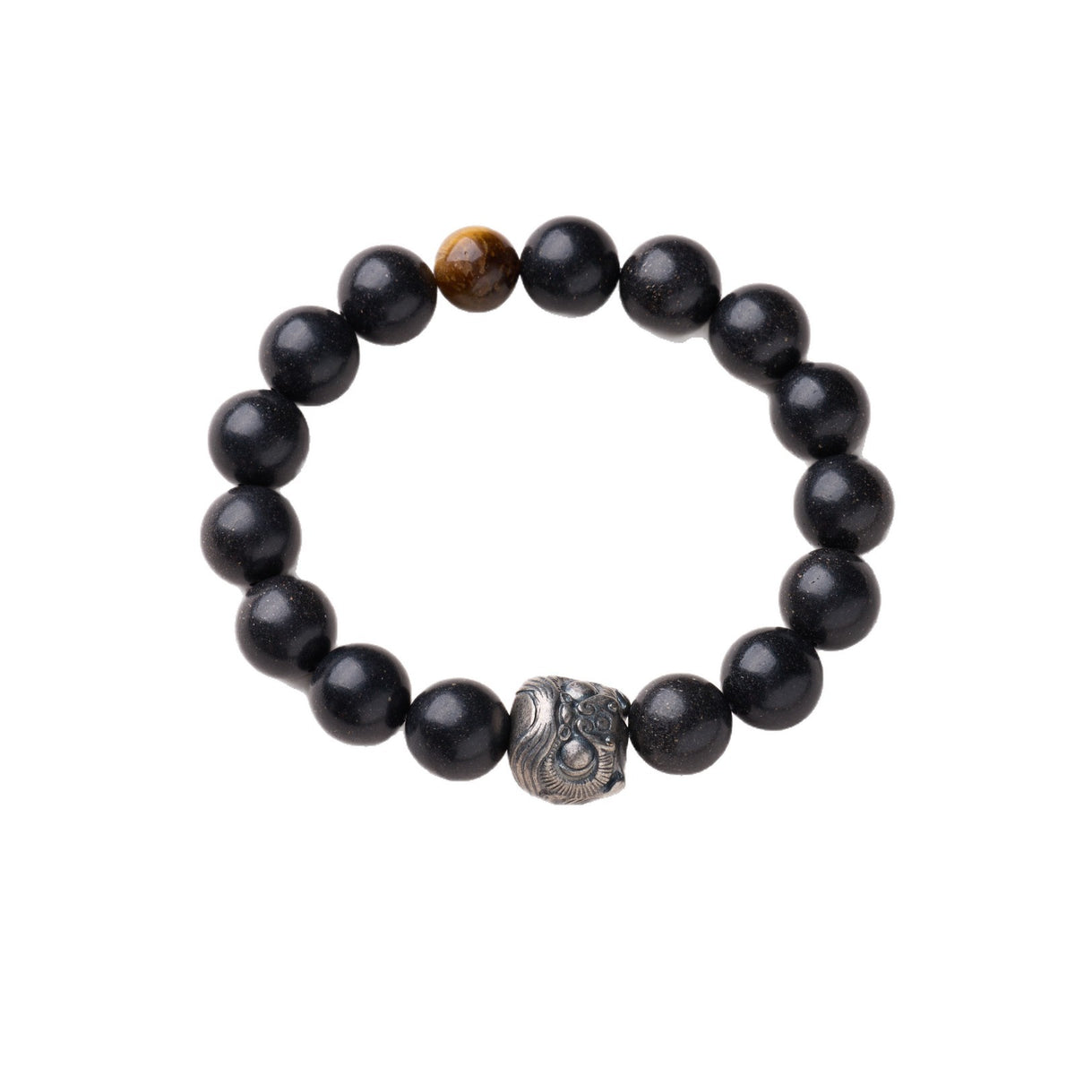 AS廠-非遺古法手工合香珠手串國風天然中草藥香虎眼石醒獅文玩手串批發「Z121X481」25.10-3