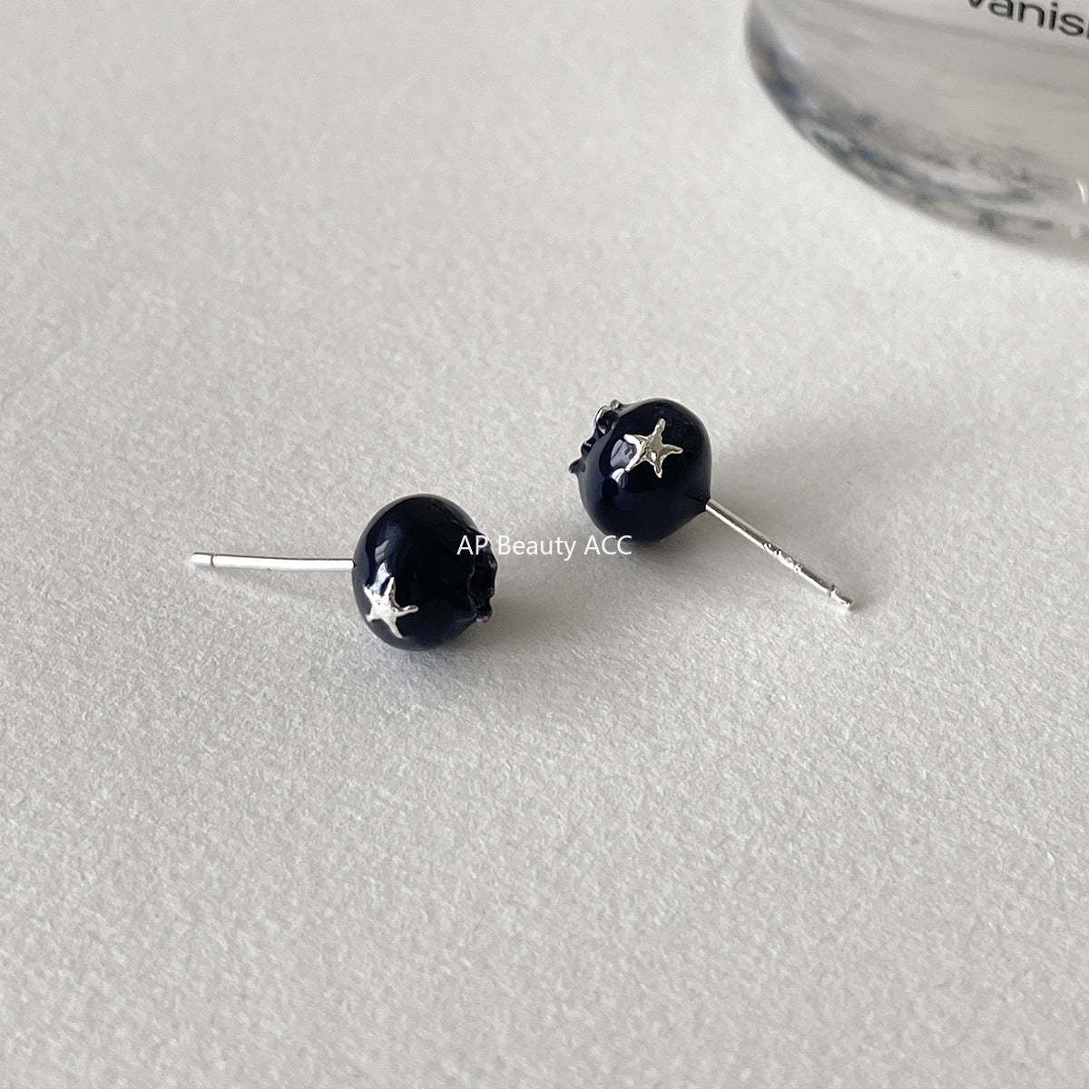 C廠-甜酷小香風藍莓耳釘女森系百搭高級感銀針耳環輕奢極簡日常耳飾「EH-4266」25.11-3