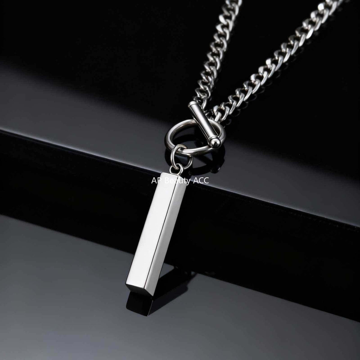G廠-不鏽鋼韓系極簡街頭風NK鏈OT扣長方條項鍊年輕人潮流首飾「NC-158」25.12-2