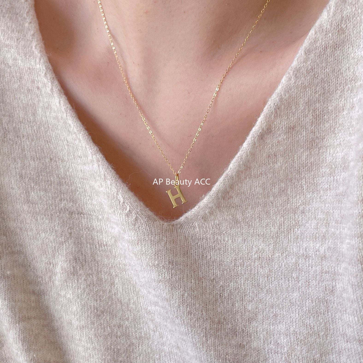 F廠-韓國韓版925純銀英文字母項鍊簡約ins網紅抖音小紅書項鍊「B1194」25.12-2