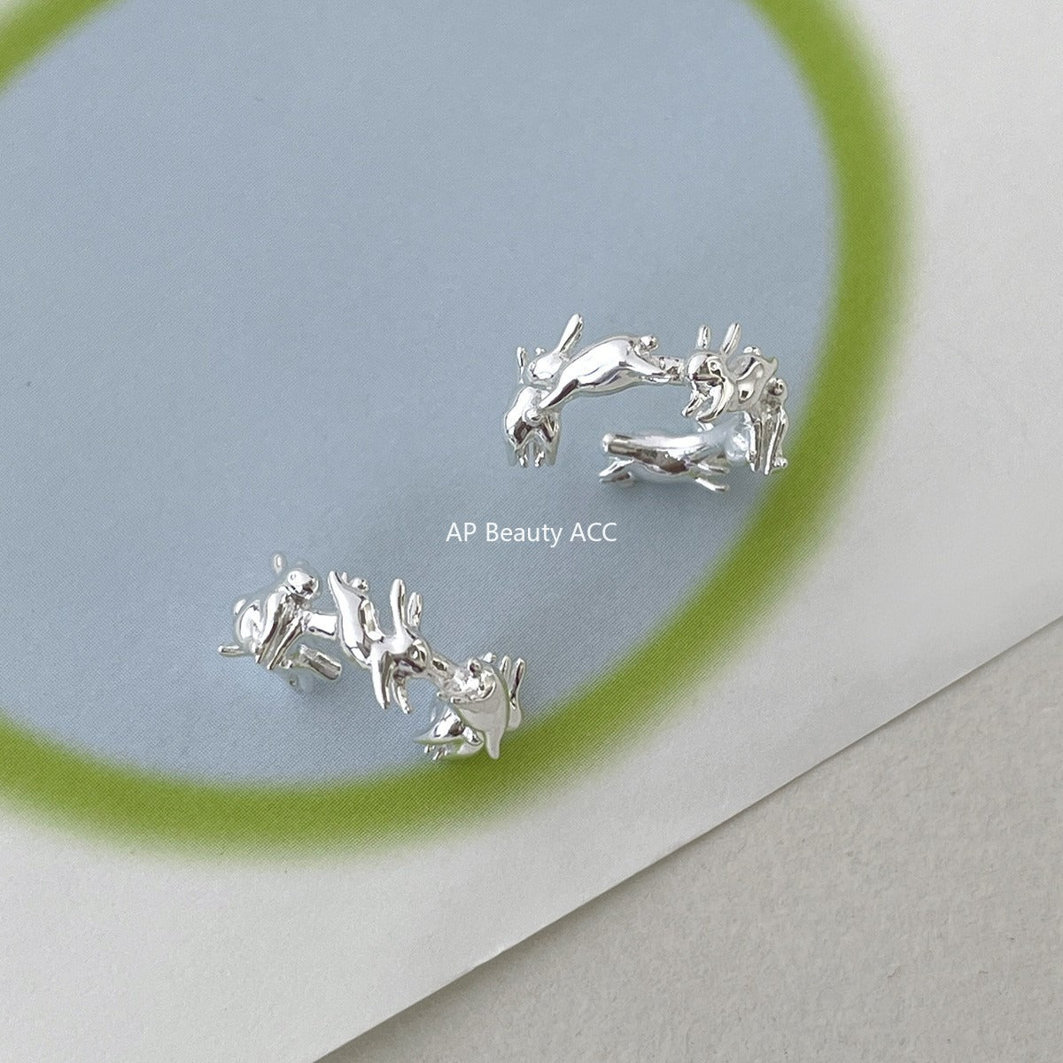 C廠-日韓個性ins奔跑小兔耳夾女可愛小香風耳骨夾精緻設計高級感耳飾「EJ-36」25.11-1