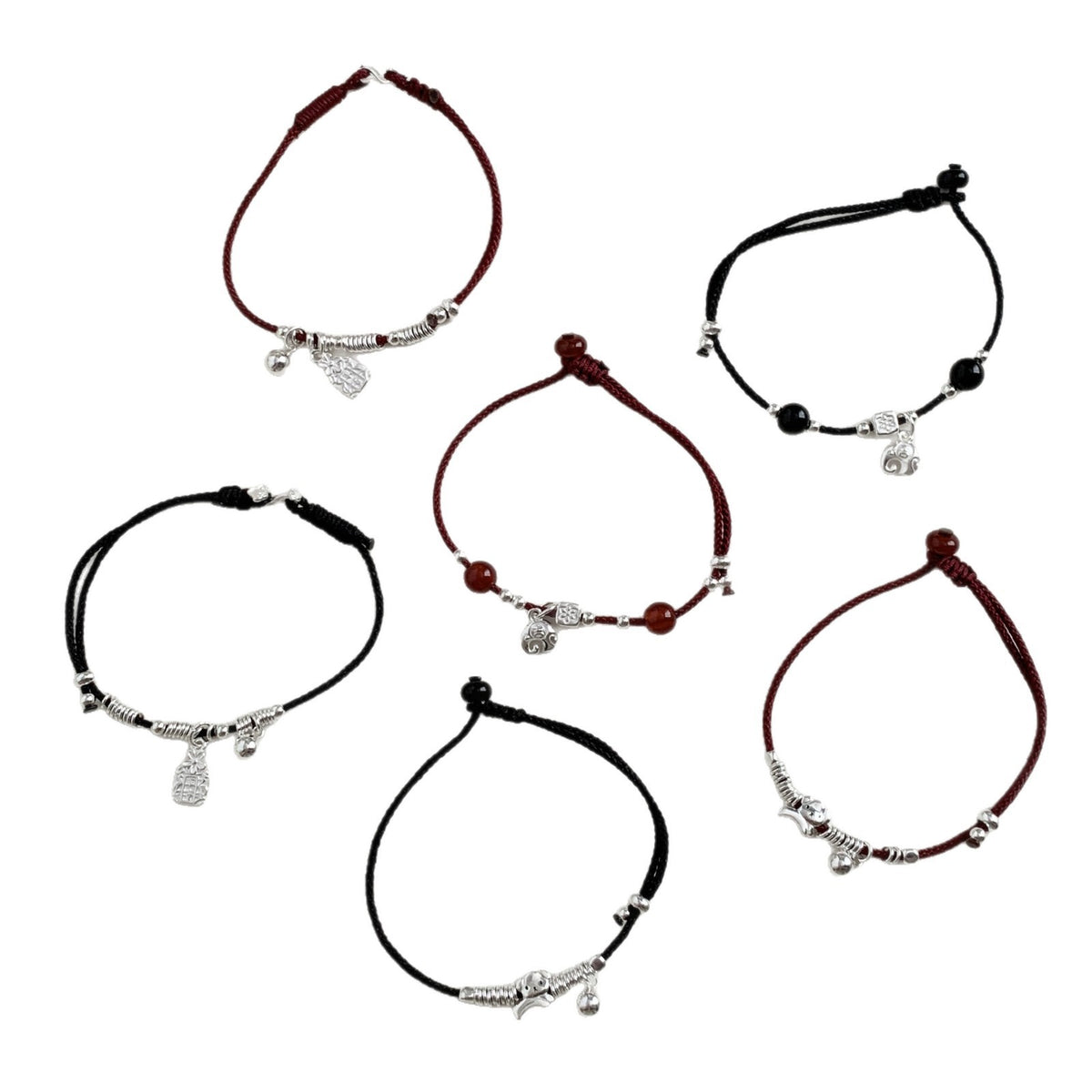 C廠-國朝新中式古風如意歲歲平安狗狗吉祥大象小象編繩手鍊S925純銀「1603-1605-1606」25.11-2