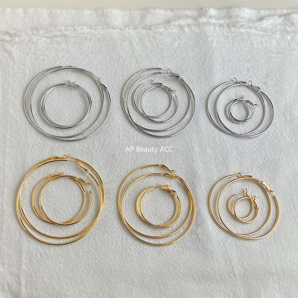 A廠-極簡主義時尚高級感簡約圓圈大耳環個性小眾ins冷淡風耳飾女 工廠「7120-7131」25.11-3