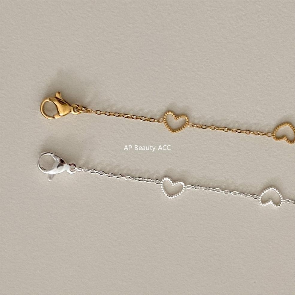 F廠-韓國韓版925純銀愛心手鍊簡約時尚INS小紅書手飾「A358」25.12-2