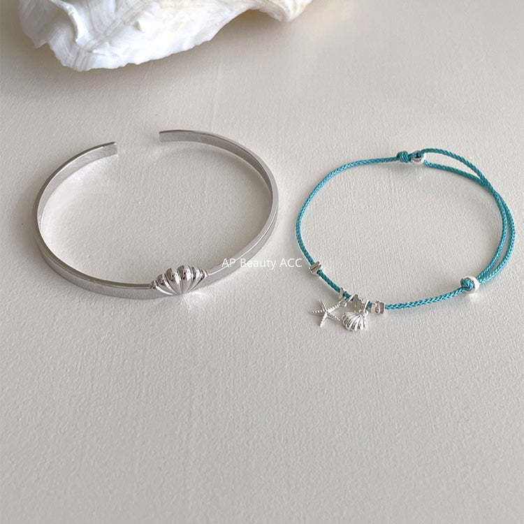 C廠-輕奢度假風海星貝殼手鍊女韓系ins高級感手飾精緻小眾高顏值飾品「SL-488」25.12-1