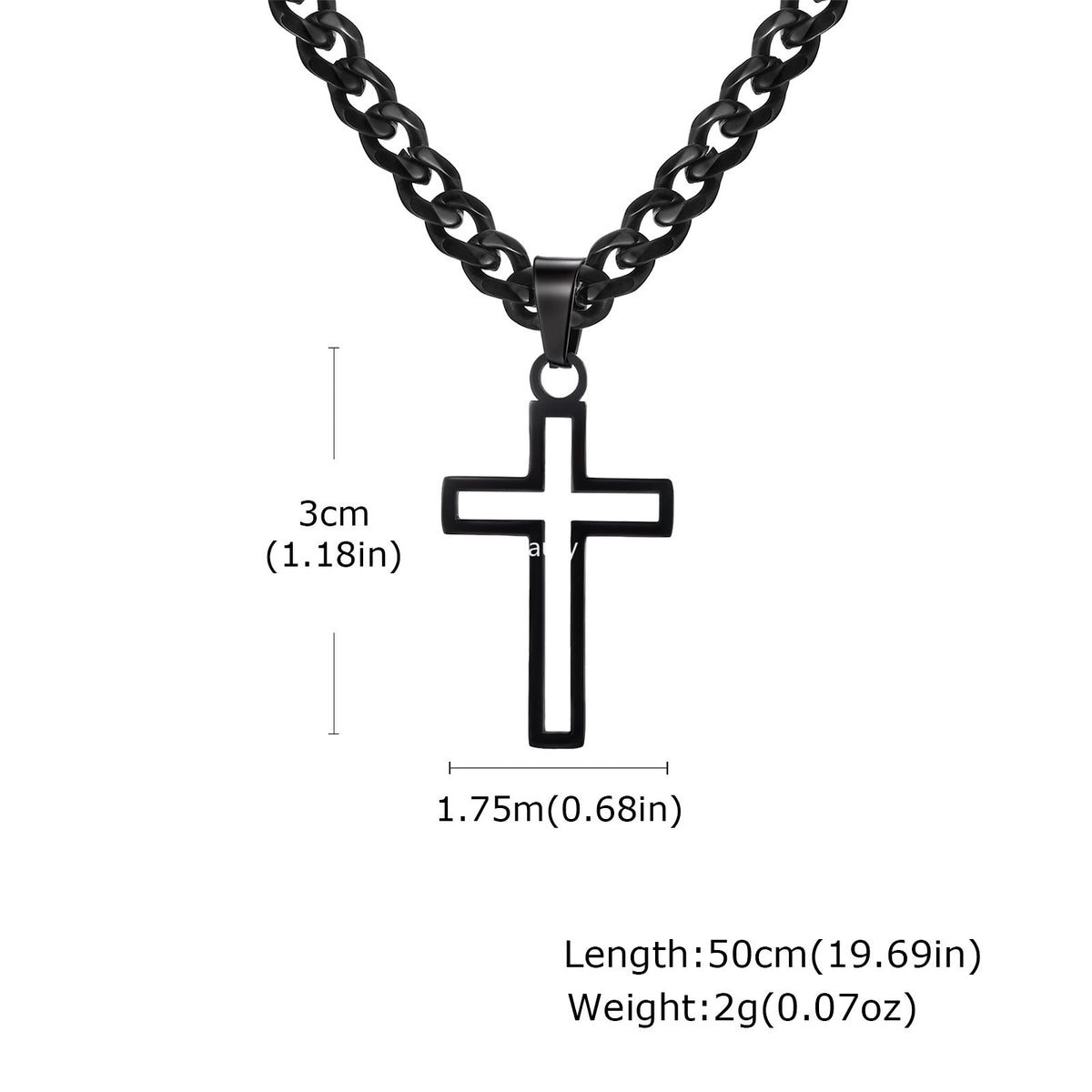 G廠-鈦鋼飾品 不鏽鋼鏤空十字架吊墜項鍊時尚復古高級感鎖骨鏈「PN-1531」25.11-1