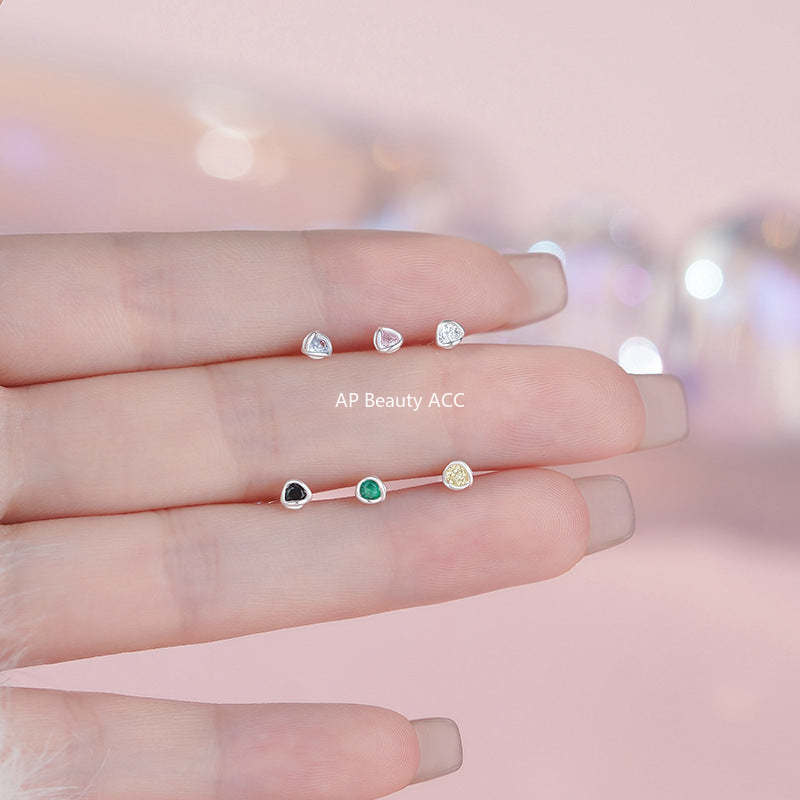 D廠-足銀S999線團耳釘簡約幾何多巴胺新款溫柔輕奢小眾個性耳飾批發「YC10043E」25.12-1