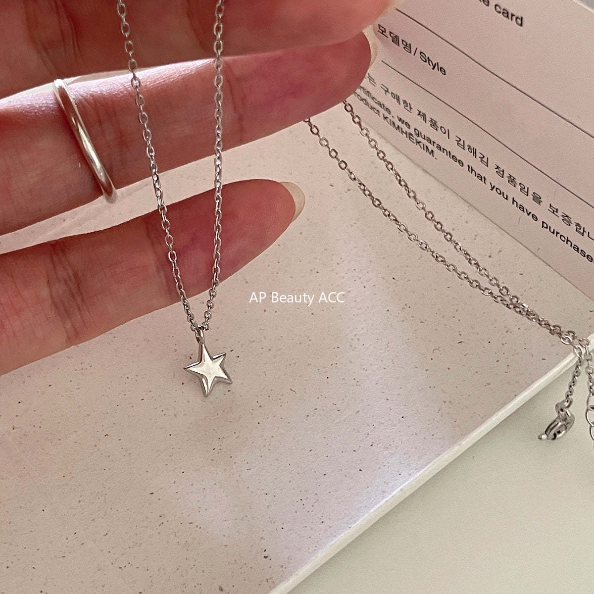 C廠-925純銀星星項鍊女小清新系日常百搭小房子吊墜鎖骨鏈高級感頸鏈「XL-1211」25.10-4