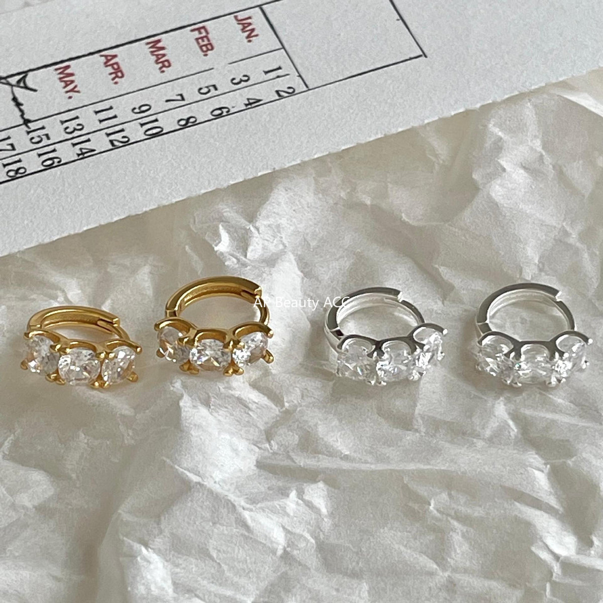 F廠-韓國韓版925純銀鋯石耳扣耳環簡約氣質百搭ins風耳飾「C1418」25.11-1