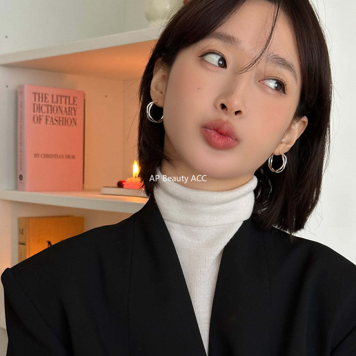 C廠-極簡百搭雙層不規則耳夾女小眾高級感時尚耳環精緻氣質秋冬耳飾「EJ-60」25.12-3