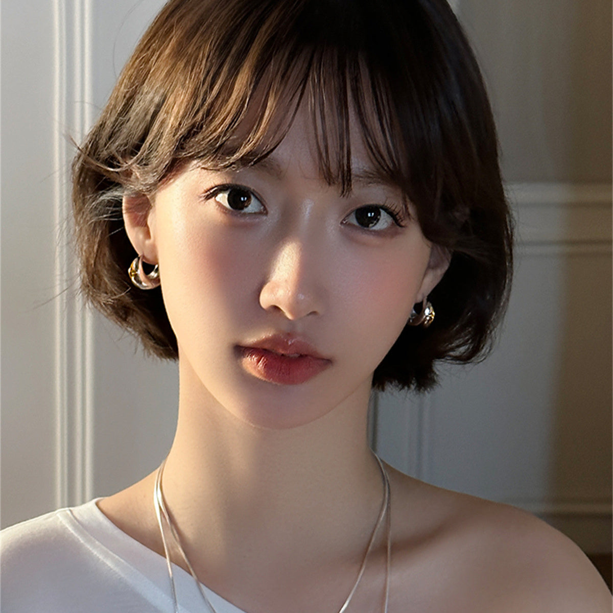 C廠-小眾高級感星芒耳環女簡約個性時尚銀針耳環氣質優雅通勤百搭耳飾「EH-3884」25.08-5