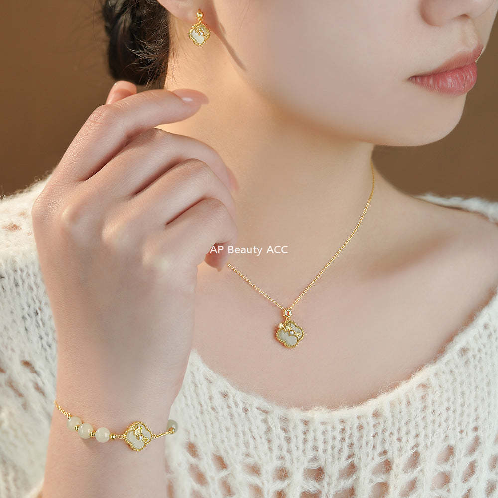 D廠-原創純銀S925何其有幸銀杏葉項鍊溫柔輕奢個性耳環小眾手鍊批發「YC9194E_1 YC4558SL_1 YC2030N_1」25.12-1