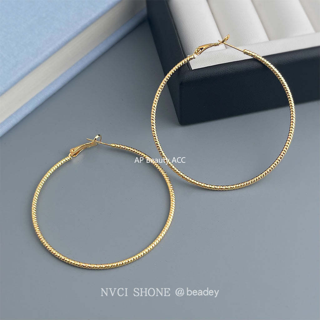 A廠-時尚個性冷淡風大耳圈圓圈銀針高級感通勤百搭工廠耳飾「7165-7172」25.11-4